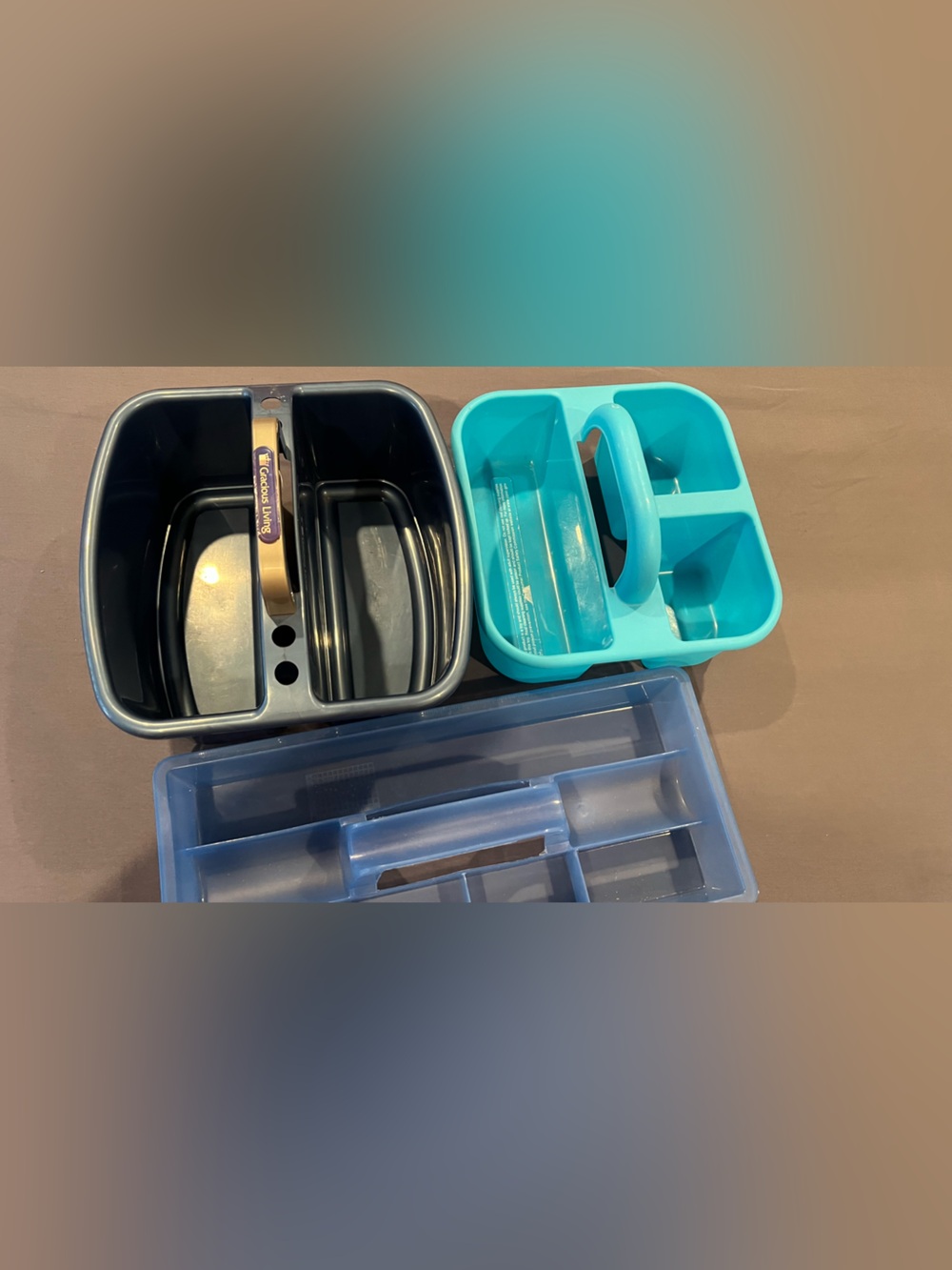3 Blue and Black Organizer Set
Plastic, Different sizes